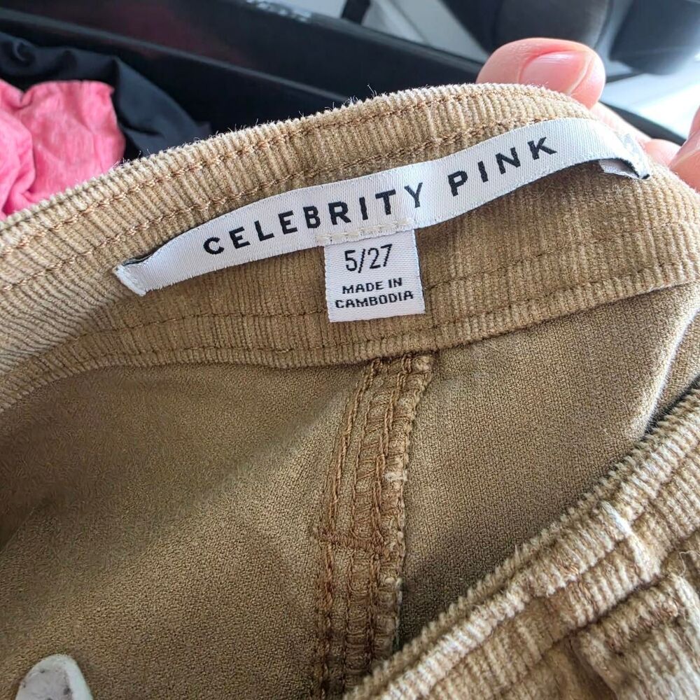 Celebrity-pink Women's Tan and Brown Trousers - Picture 3 of 3